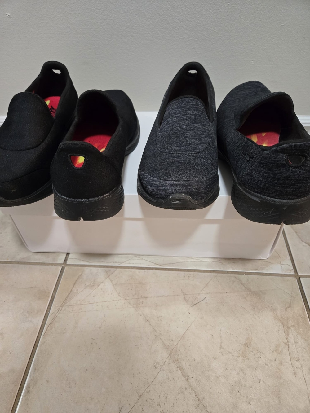 Skechers Women's Black Slip-On Knit Comfort Sneakers